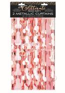 Glitterati Penis Foil Curtains (2 Piece Set) - Rose...