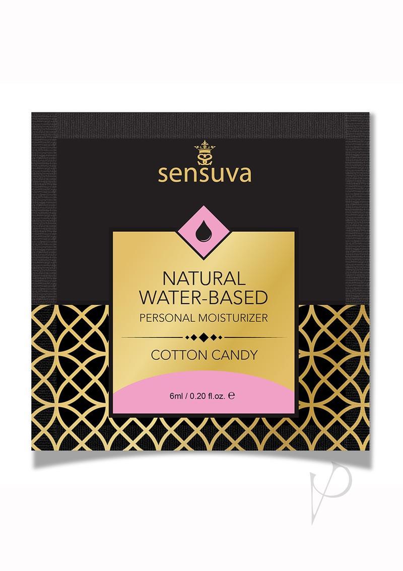 Sensuva Natural Water Based Cotton Candy Flavored Lubricant .20oz Foil